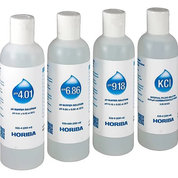 HORIBA NIST pH Buffer Solution Kit 250 ml ea (4.01/6.86/9.18/KCl Reference) Code No. 501-S