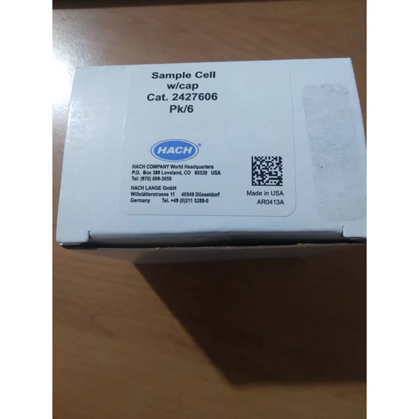 HACH Sample Cell: 1" Round Glass 10mL (Sample Cell w/cap - Pk/6) Cat. 2427606