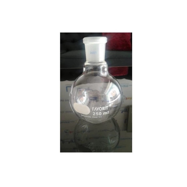 FAVORIT Boiling Flask NS 250 ml Flat Bottom (Labu Didih) Joint 24-29