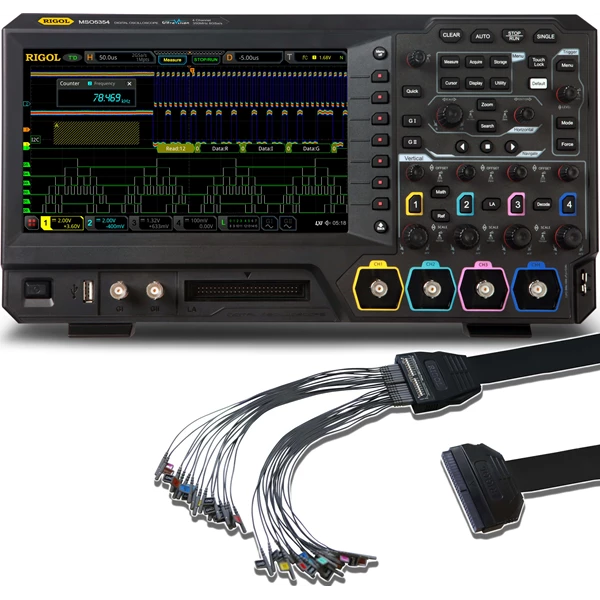 Rigol MSO5354 LA KIT - Four Channel 350 MHz Mixed Signal Oscilloscope with PLA2216 Logic Probe