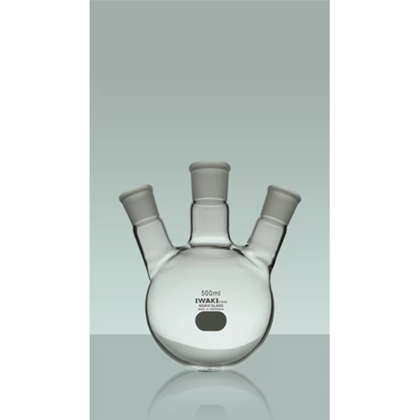 Iwaki Boiling Flask Round Bottom With Ts Joint 3 Neck
