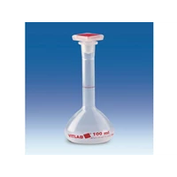 VITLAB Volumetric Flasks - PMP - Class A with NS Stoppers PP